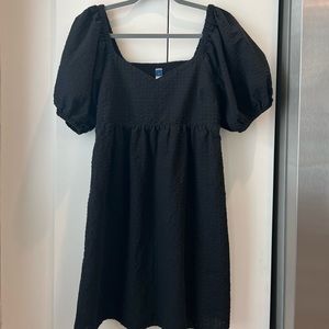 Black Babydoll smocked dress